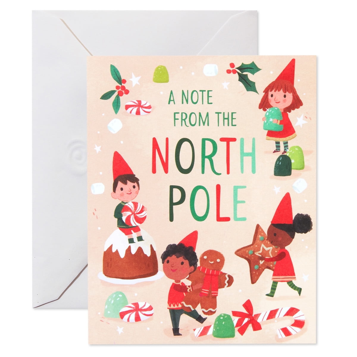 American Greetings Christmas Stationery with Envelopes, Letters from Santa, Elf, Note From The North Pole (30-Count)