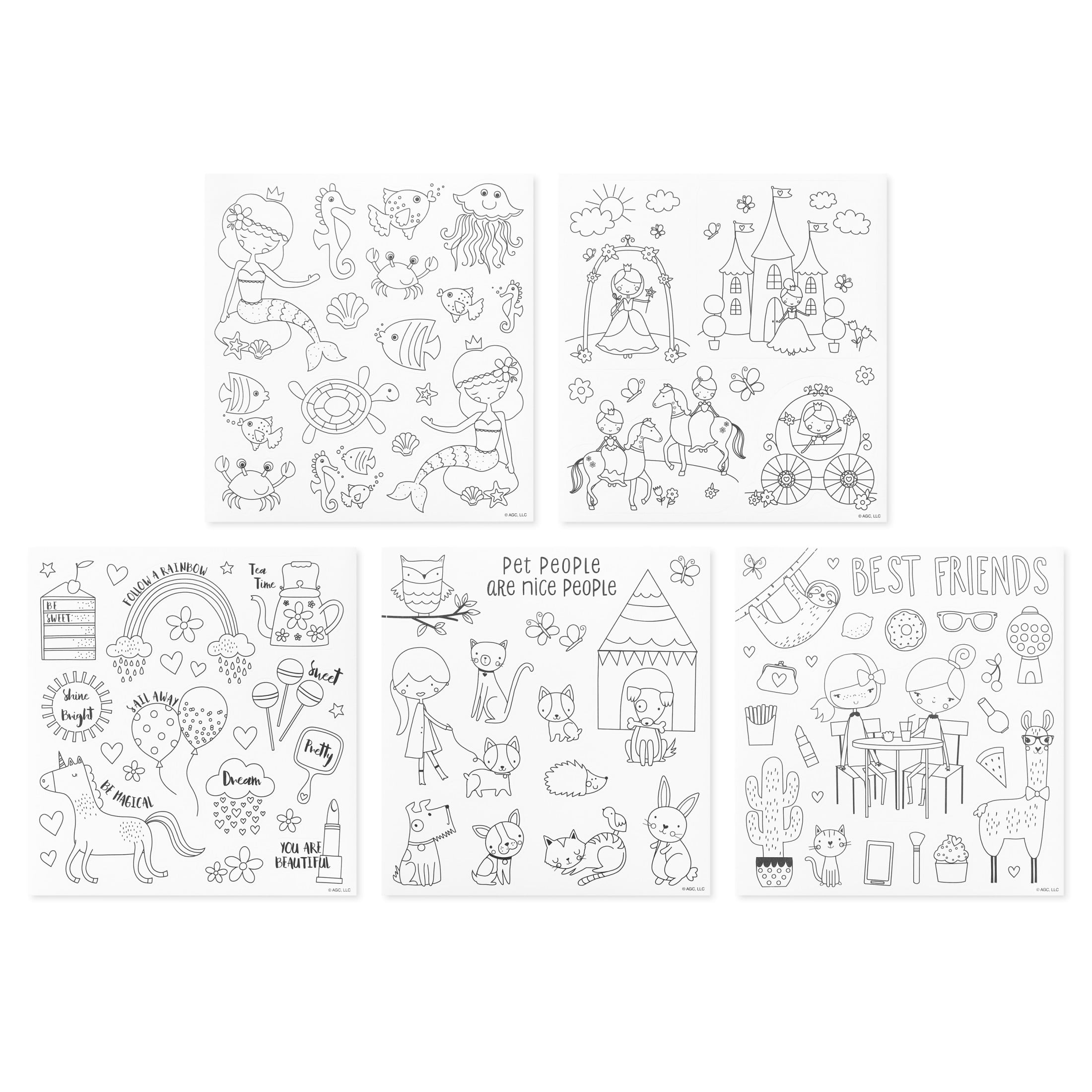 American Greetings Coloring Princess Sticker Pad (174-Count)