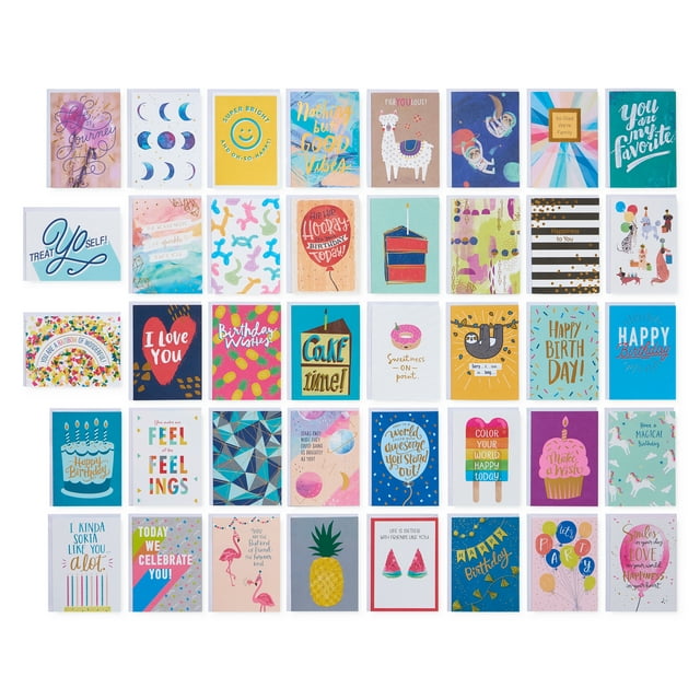 American Greetings Deluxe Birthday Card Assortment, Bright & Cheerful ...