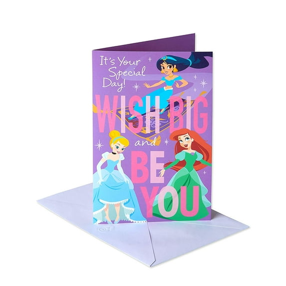 American Greetings Disney Princess Birthday Card for Girl with Music