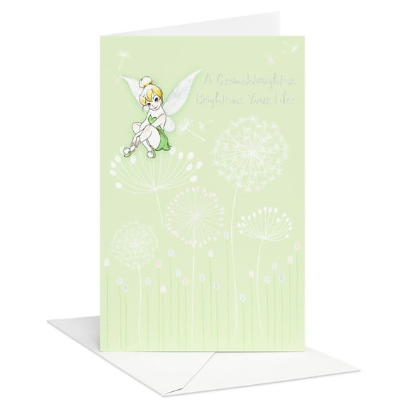 American Greetings Disney's Tinkerbell Birthday Card for Granddaughter (Brightens Your Life)