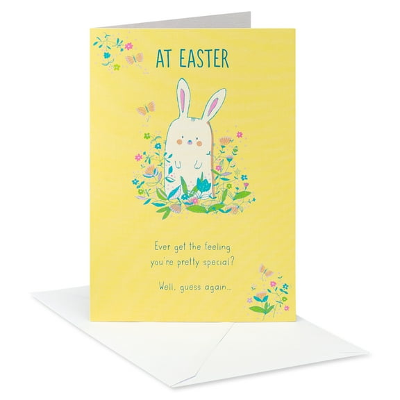 American Greetings Easter Card for Anyone (Bunny with Flowers)