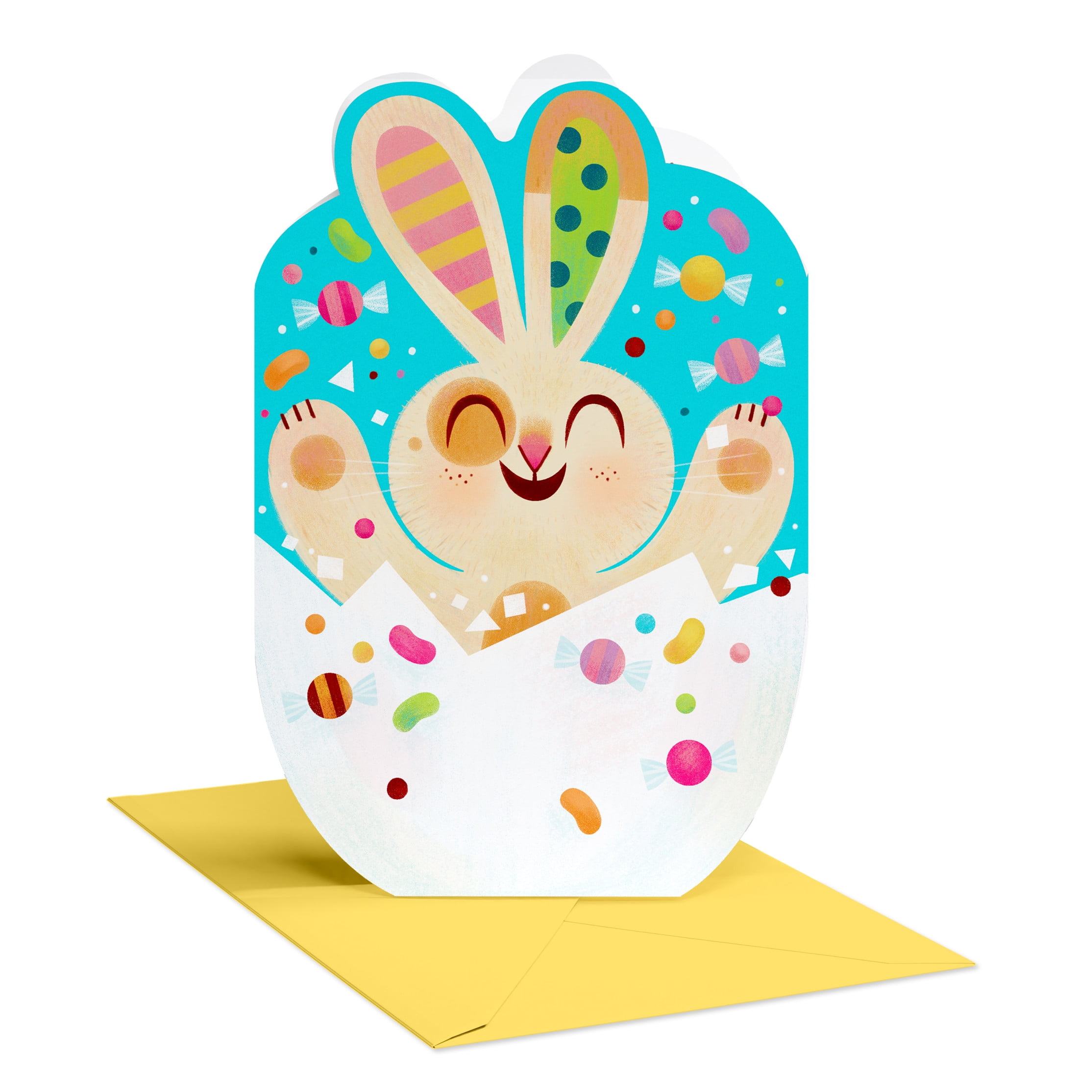 American Greetings Easter Card for Kids, Allison Black Bunny Design