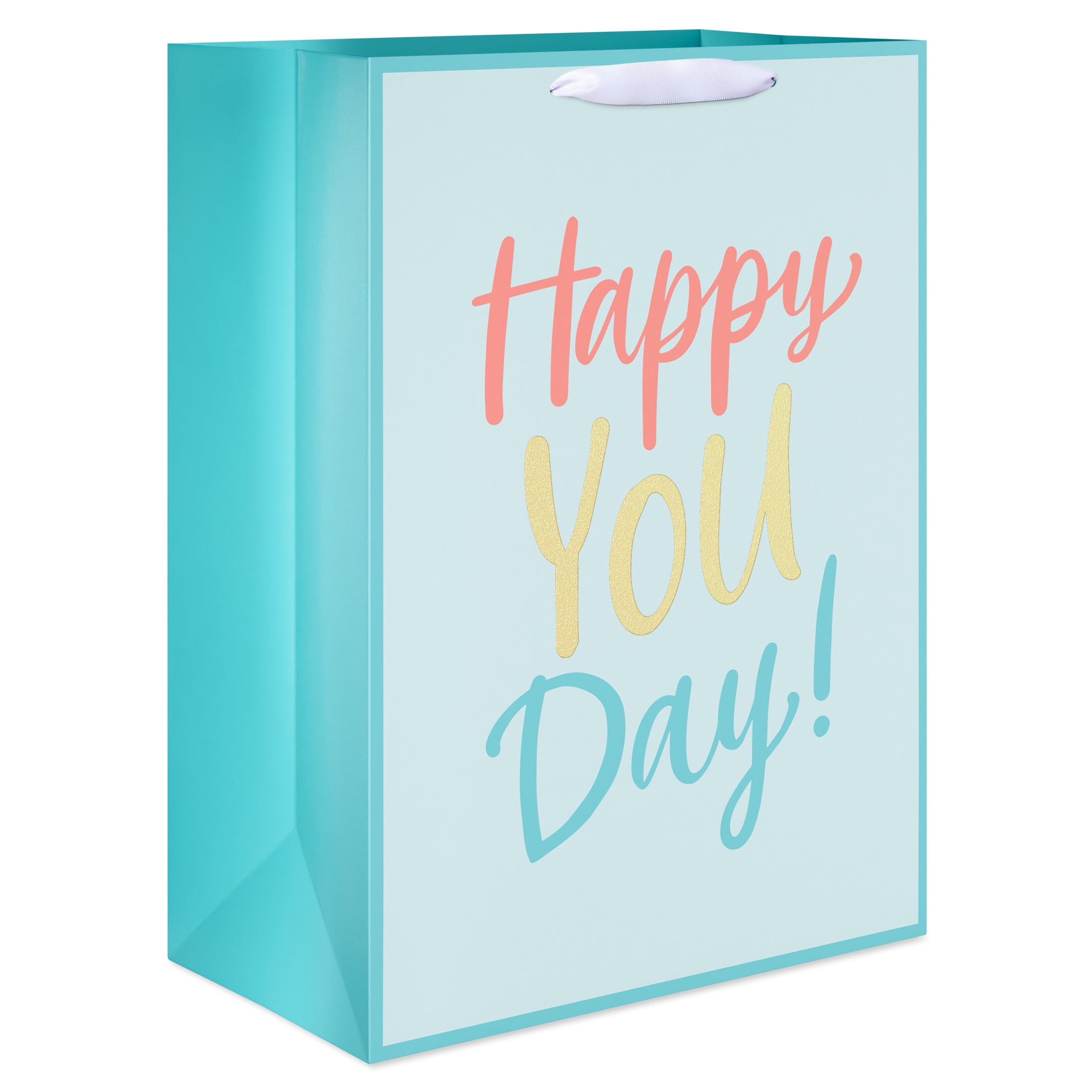 American Greetings Everyday Jumbo Gift Bag for Her, Happy U Day Teal (14.75" x 20" x 8.25") 1-Count