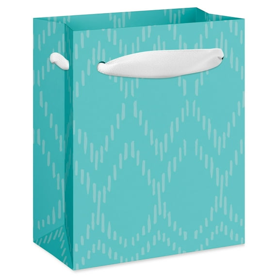 American Greetings Everyday Mini Gift Bag for Her, Teal Chevron (3.75" x 4.5" x 2") 1-Count