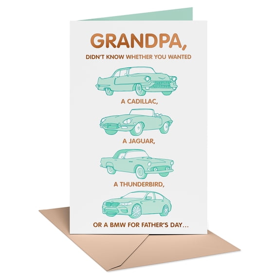American Greetings Father's Day Card for Grandpa (Classic Cars)
