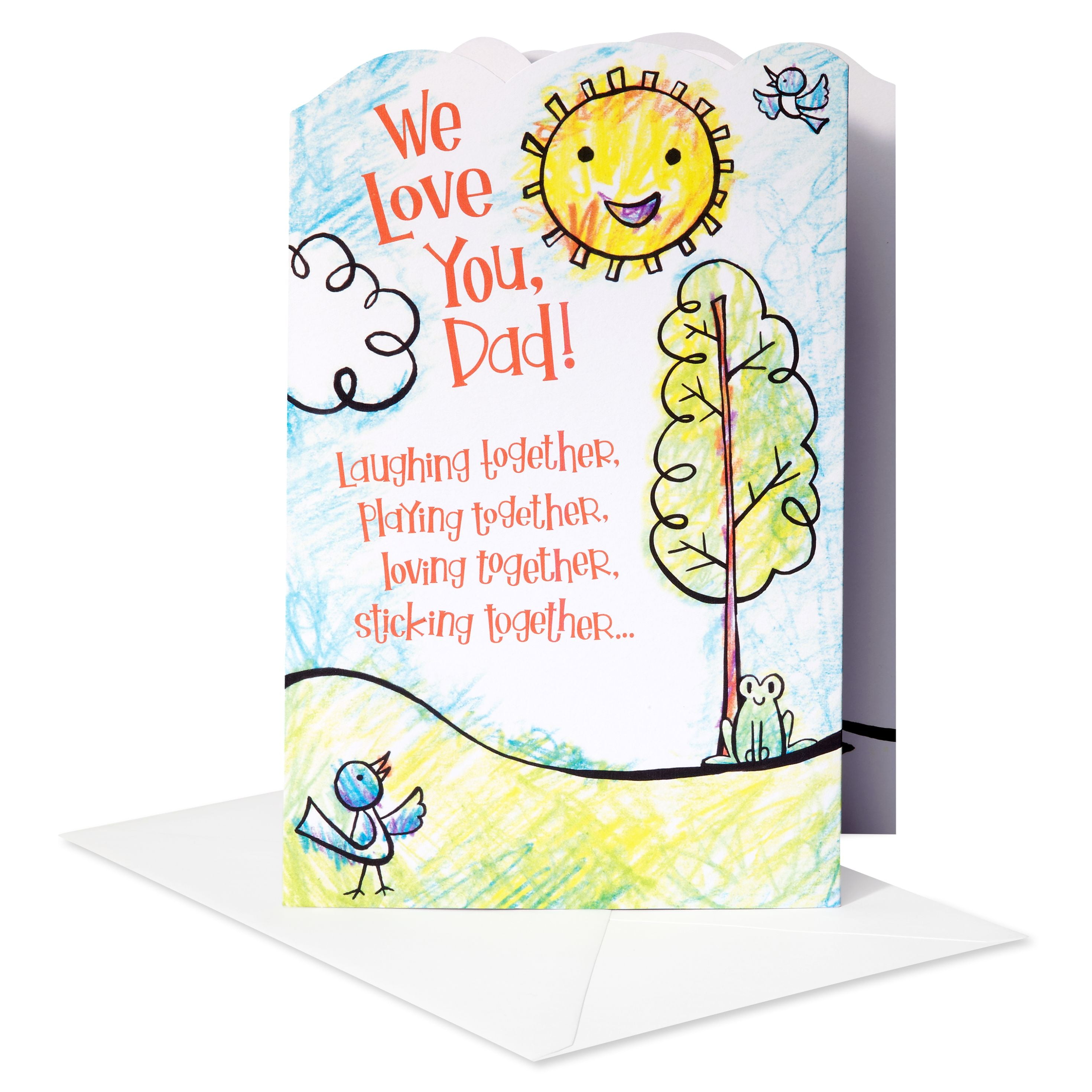 Bluey Father's Day Card - American Greetings Dad Card With Bandit, Bluey And Bingo