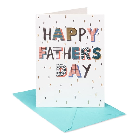 American Greetings Father's Day card, Patterned Letters
