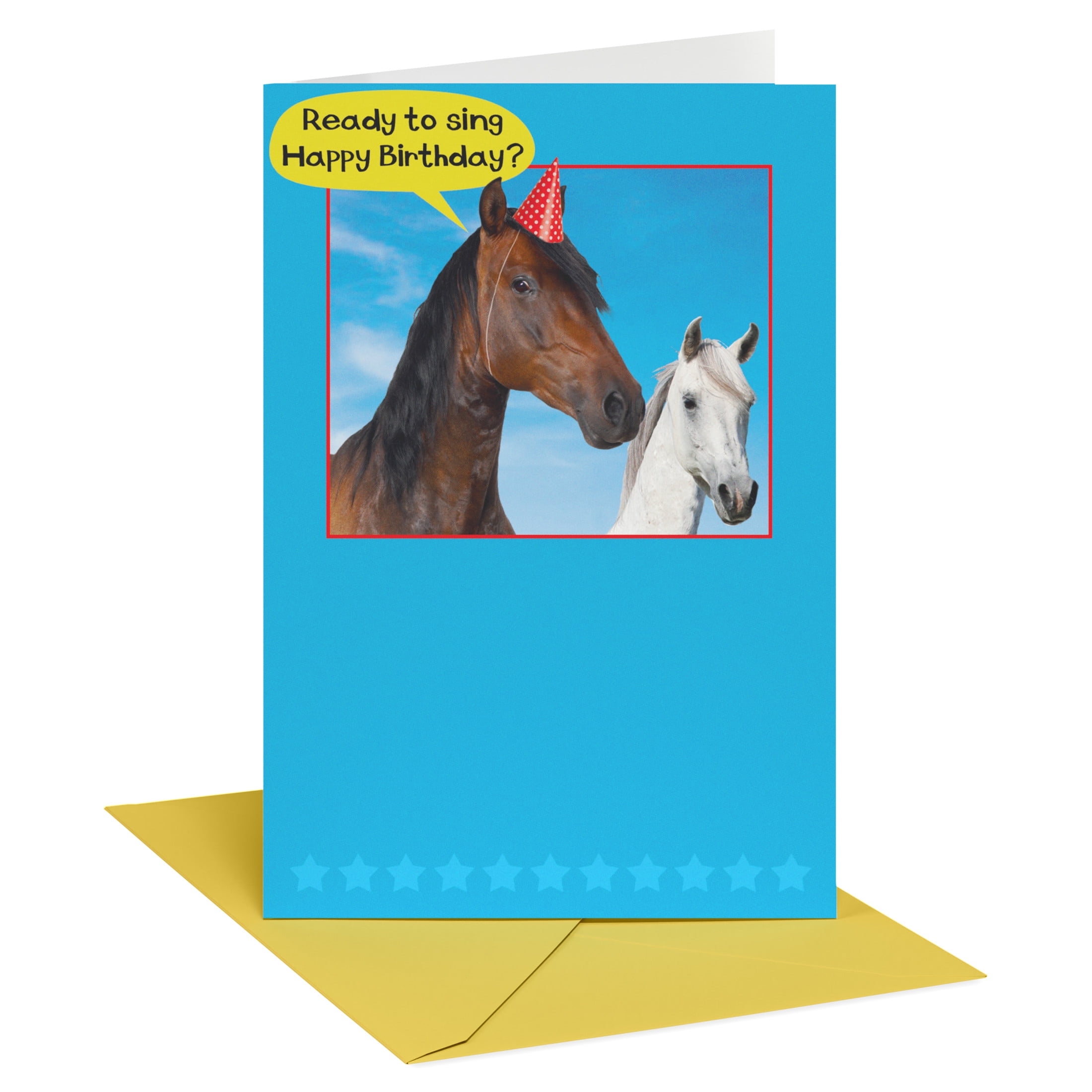 American Greetings Funny Birthday Card for Anyone (Singing Horses)