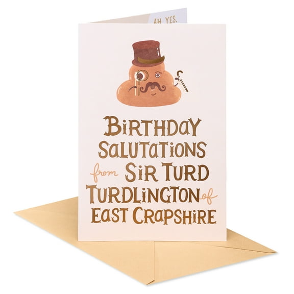 American Greetings Funny Birthday Card for Him (Sir Turd)