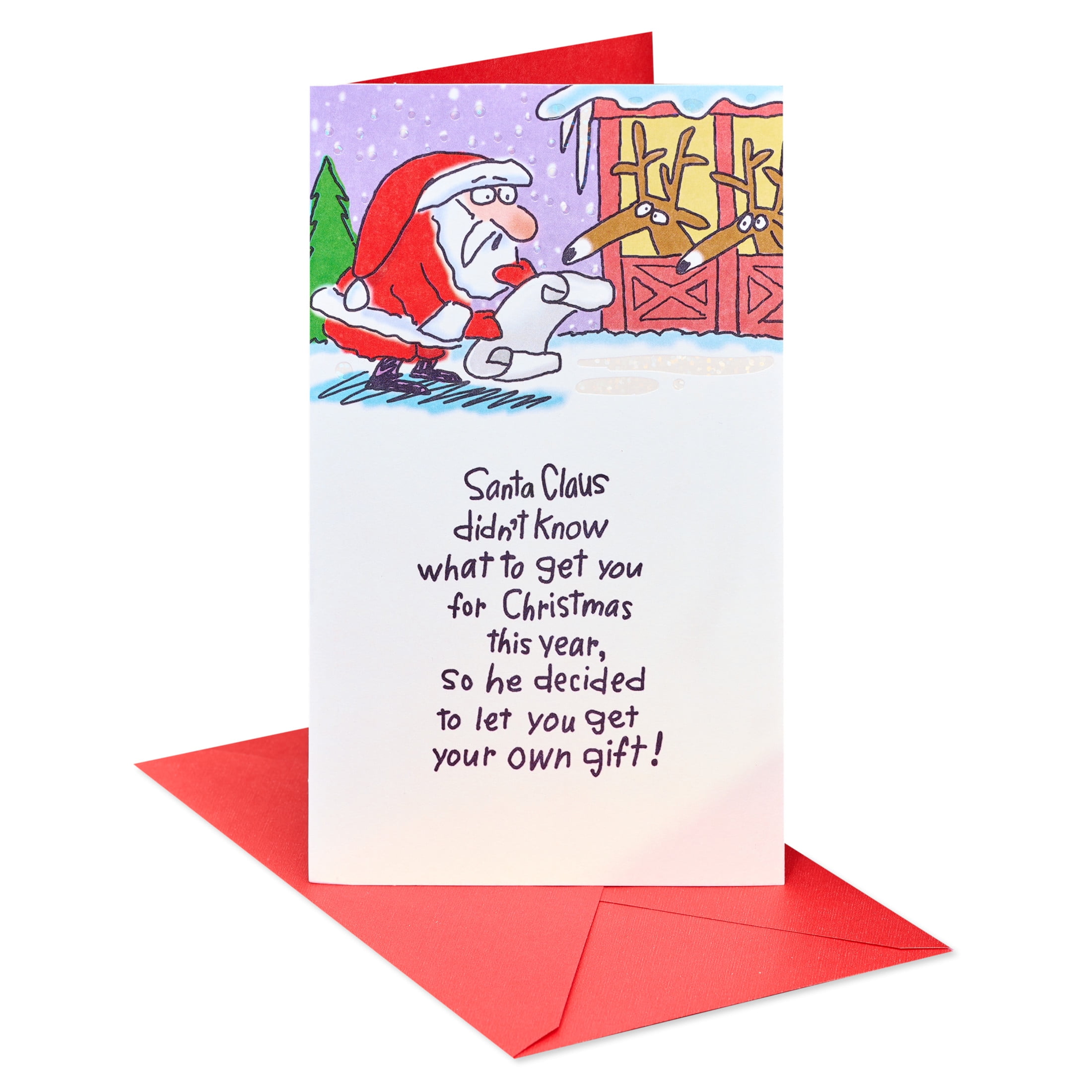 American Greetings Funny Christmas Money/Gift Card Holder for Anyone (Gettin' Lazy)