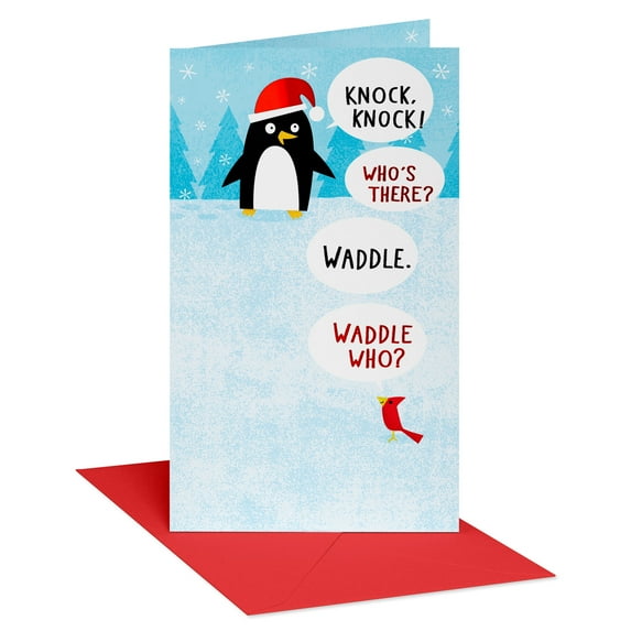 American Greetings Funny Christmas Money/Gift Card Holder for Anyone (Joking Penguins)