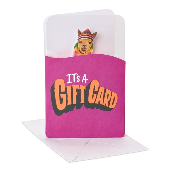 American Greetings Funny Gift Card Holder Birthday Card with Music (Llama)