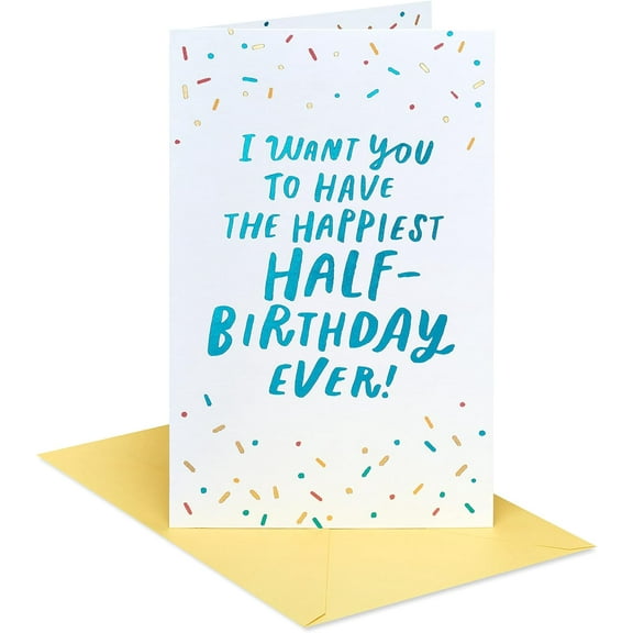 American Greetings Half-Birthday Card (All My Heart)