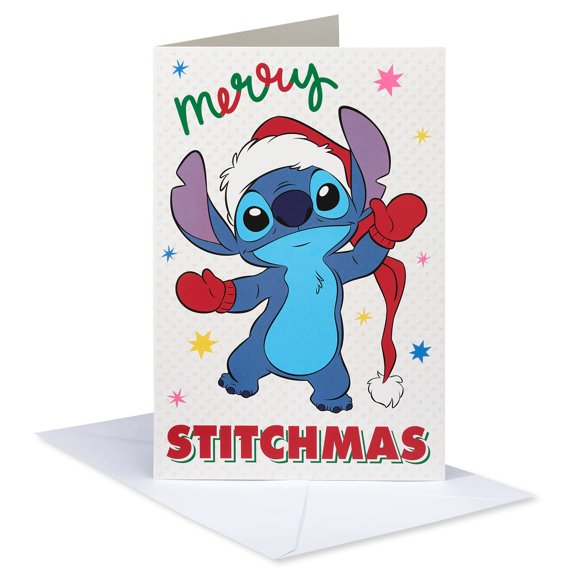 American Greetings Lilo & Stich Boxed Christmas Cards with Envelopes, Merry Christmas (18-Count)