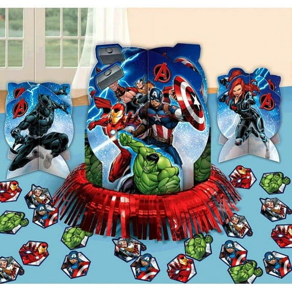 American Greetings Marvel Epic Avengers Party Supplies, Table Decorating Kit, 23-Count