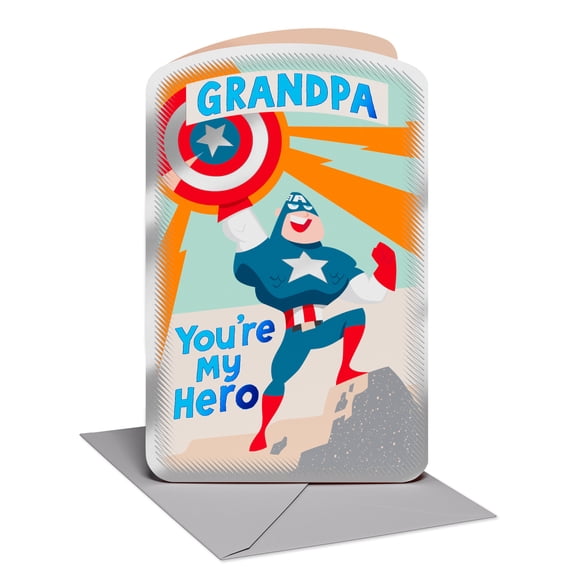 American Greetings Marvel Avengers Father's Day Card for Grandpa (You're My Hero)