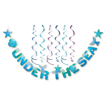 American Greetings Mermaid Party Supplies, Banner Decoration Kit (7-Count)