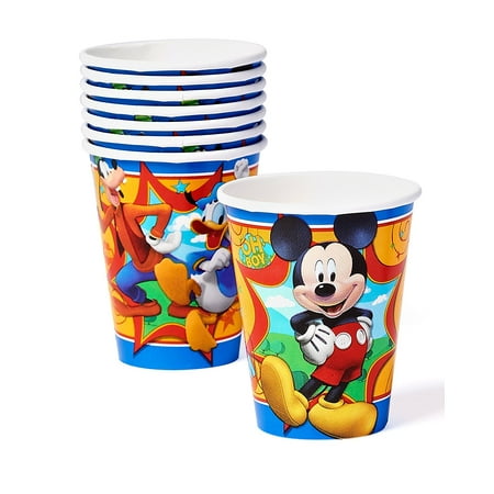 American Greetings Mickey Mouse Party Supplies, 9 oz. Paper Cups, 8-Count