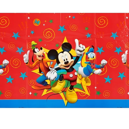 American Greetings Mickey Mouse Party Supplies Plastic Table Cover, 54" x 96", Tablecover (AM-573844)
