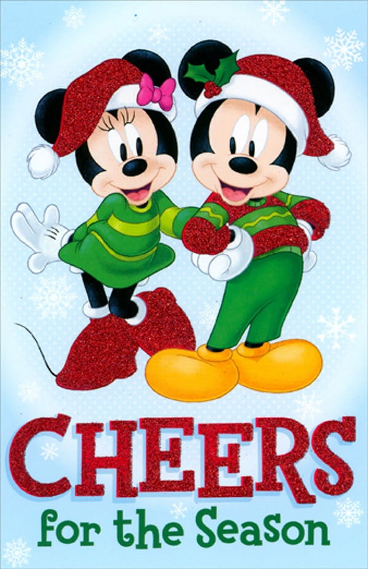 American Greetings Mickey Mouse and Minnie Mouse Arm in Arm Box of 10 Disney Christmas Cards