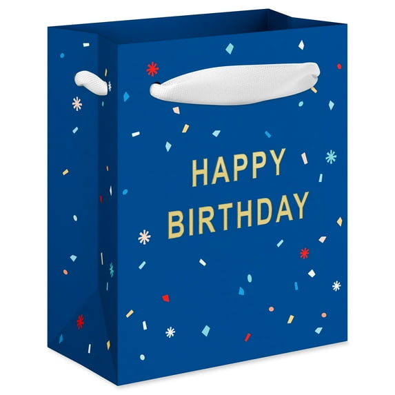 American Greetings Mini Birthday Gift Bag, Happy Birthday On Dark Blue (3.75" x 4.5" x 2") 1-Count