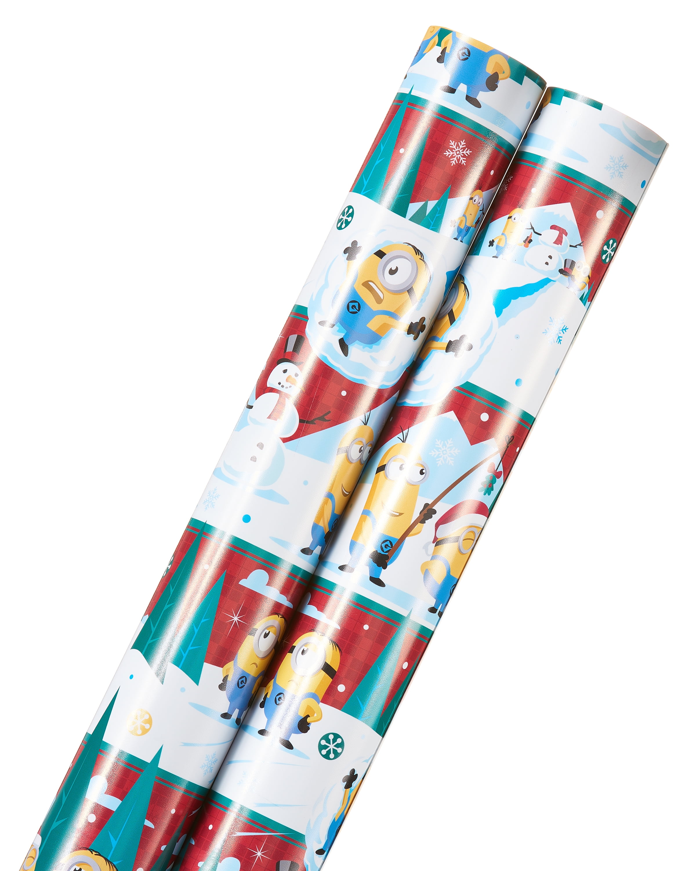 American Greetings Minions Christmas Wrapping Paper, 40 sq. ft. total ...