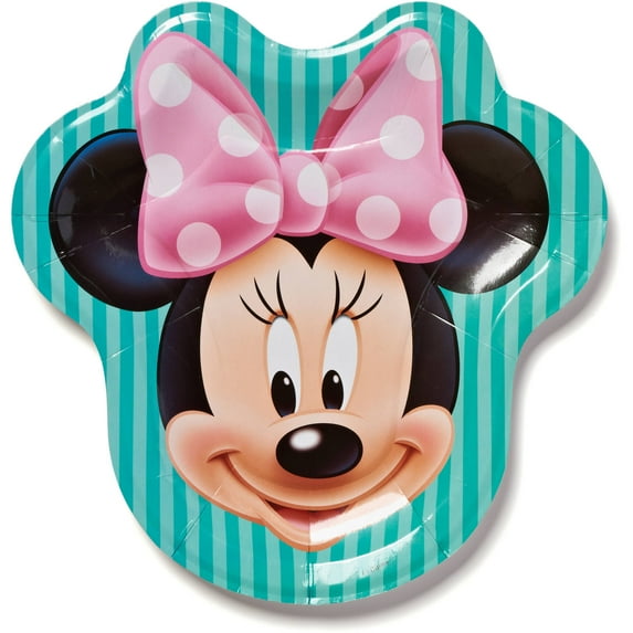 American Greetings Minnie Mouse Assorted Colors Animation Paper Party Supply Sets, (8 Pieces) 9.5"