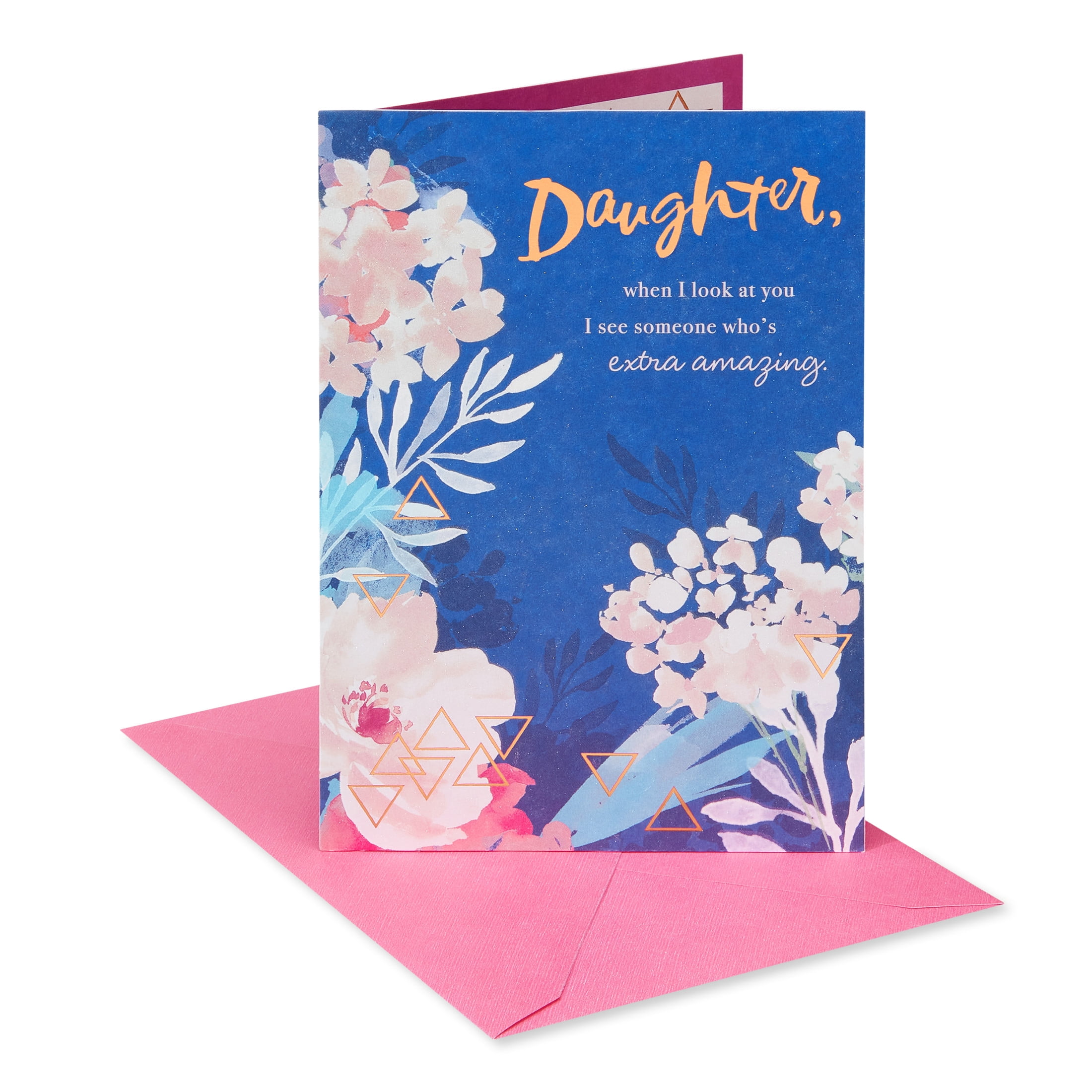 American Greetings Mother's Day Card for Daughter (Painterly Floral with Dark Background)