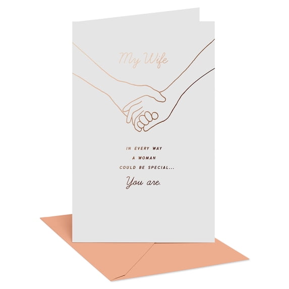 American Greetings Mother's Day Card for Wife (Linework Hands)