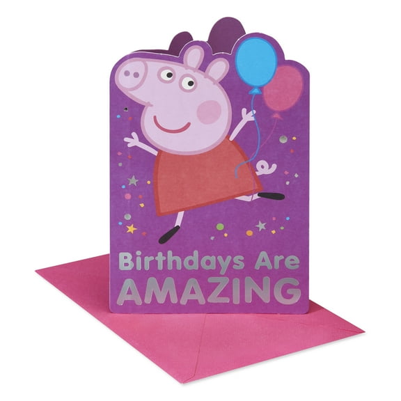 American Greetings Peppa Pig Birthday Card for Girl (Birthdays Are Amazing)