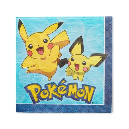 American Greetings Pokemon Blue Paper Napkins, 48-Count