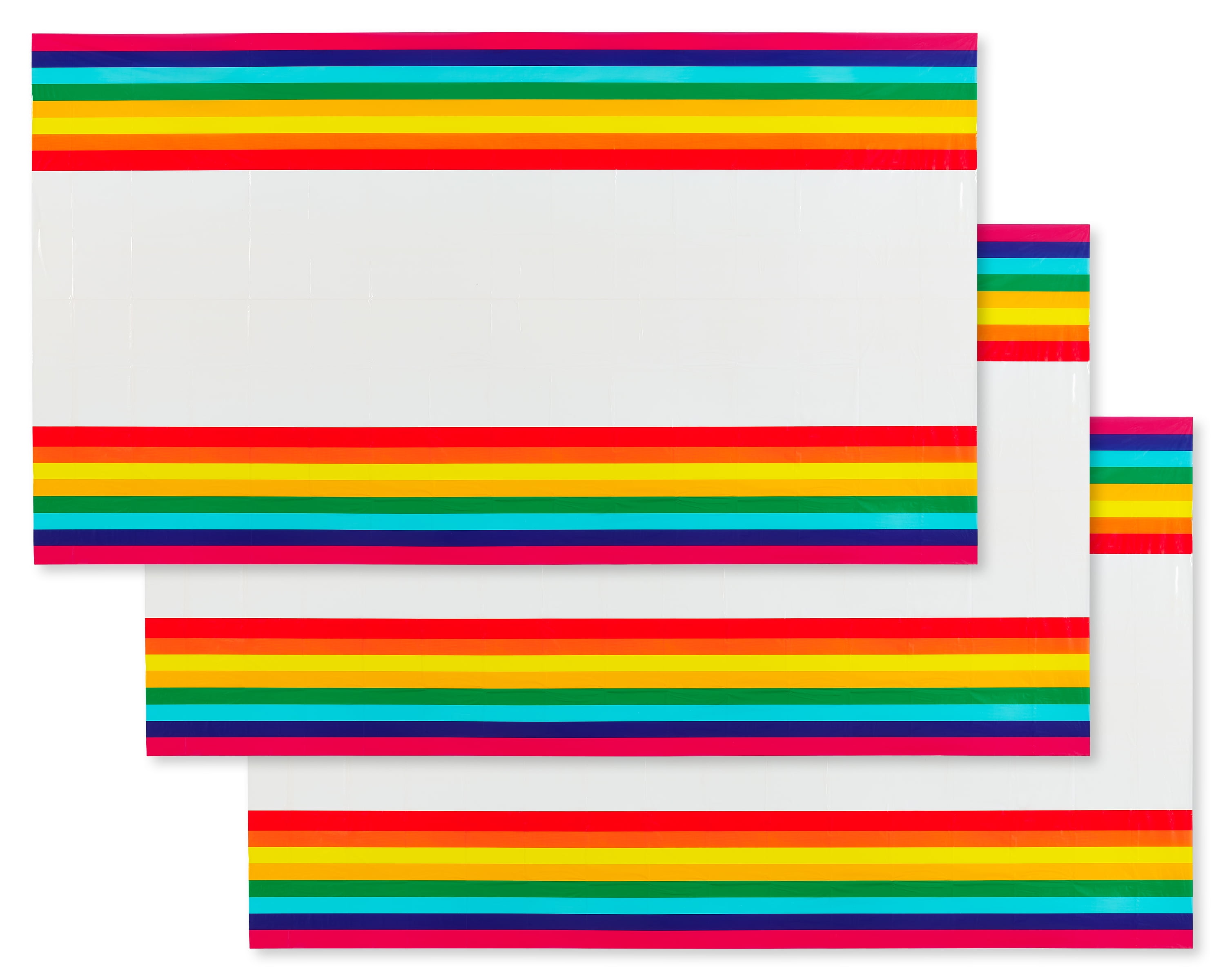 American Greetings Rainbow Party Supplies, Plastic Table Covers (3-Count)