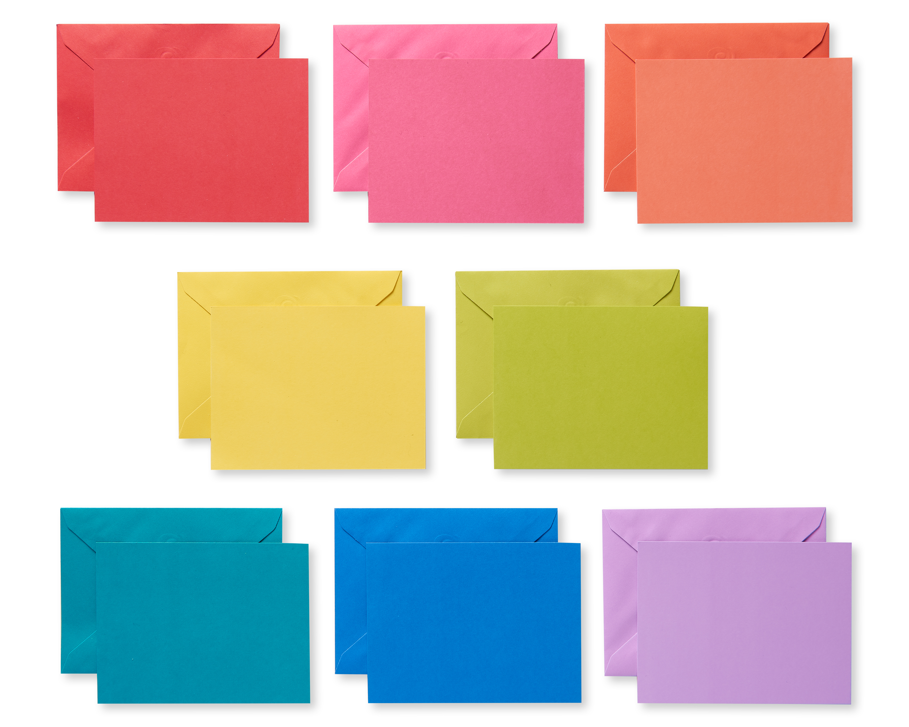 American Greetings Rainbow Single Panel Blank Cards and Colored Envelopes,  200-Count, 5.25 x 4
