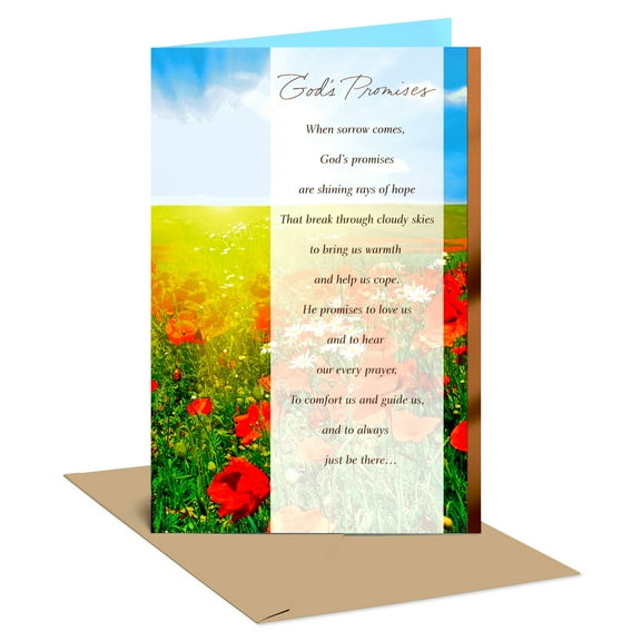 American Greetings Religious Sympathy Card (Gods Promises)