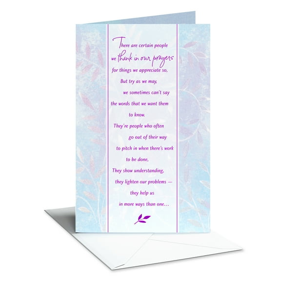 American Greetings Religious Thank You Card (Bless You Forever)