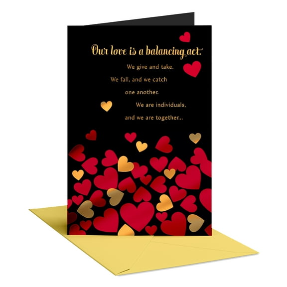 American Greetings Romantic Thinking of You Card (Pile of Hearts)