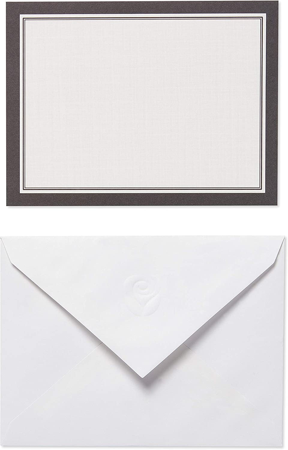 American Greetings Single Panel Blank Cards with Envelopes, White with ...