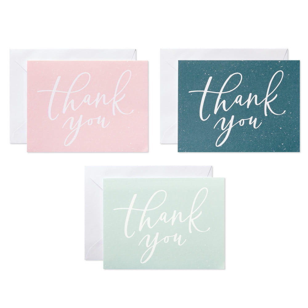 American Greetings Single Panel Blank Cards with Envelopes for Teachers, Classroom, Bold Multi-Colored Pencils (30-Count)