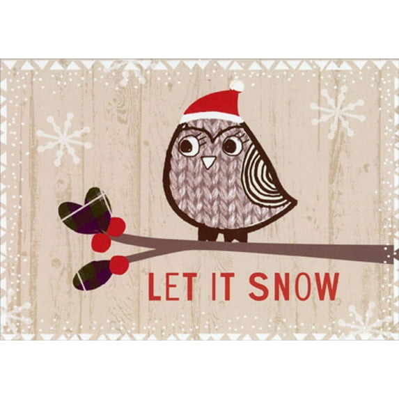 American Greetings Small Bird on Branch Cute Box of 14 Christmas Cards