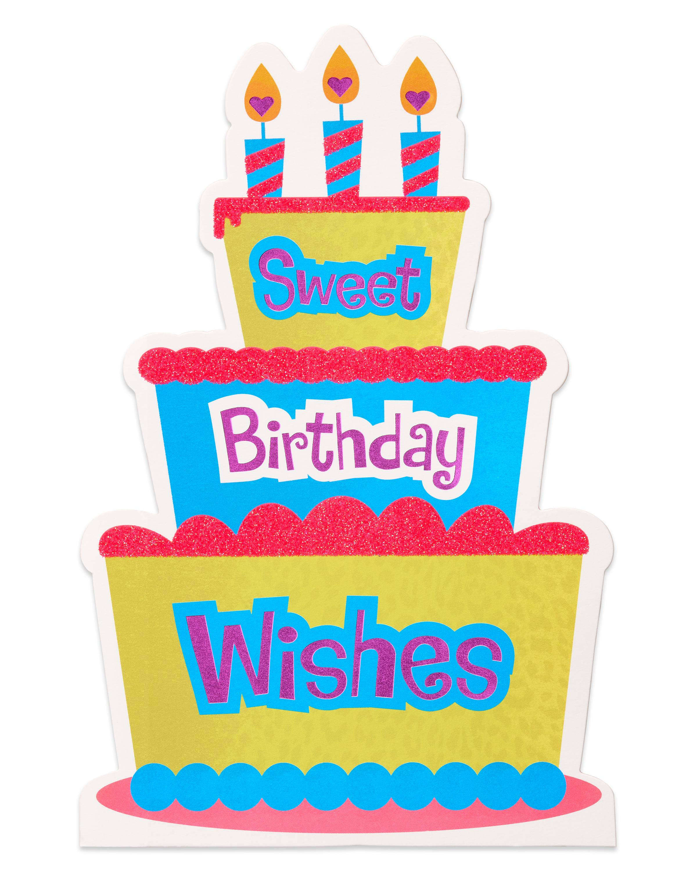 American Greetings Sweet Wishes Birthday Card for Girl with Glitter ...