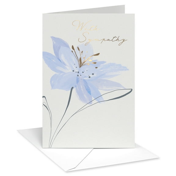 American Greetings Sympathy Card (With Sympathy Blue Flower)