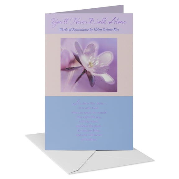American Greetings Religious Sympathy Card (You'll Never Walk Alone)