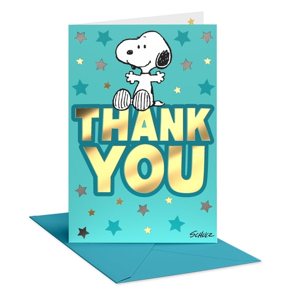 American Greetings Thank You Card Featuring Snoopy (Peanuts Worldwide)