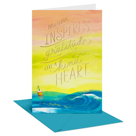 American Greetings Thank You Card (Kind Heart Ocean Scene)