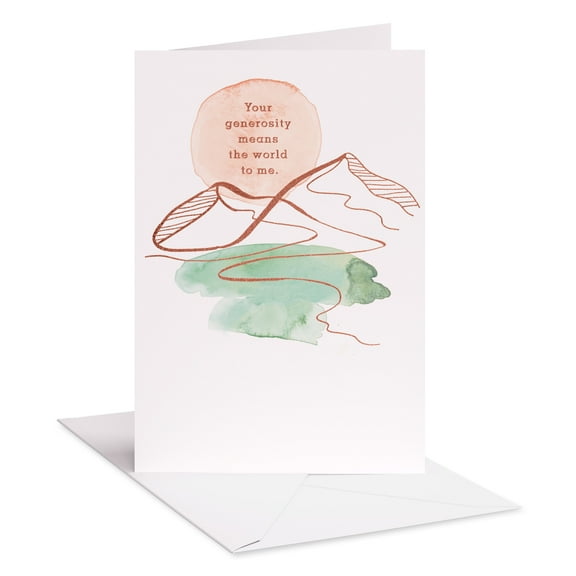 American Greetings Thank You Card (Landscape Scene)