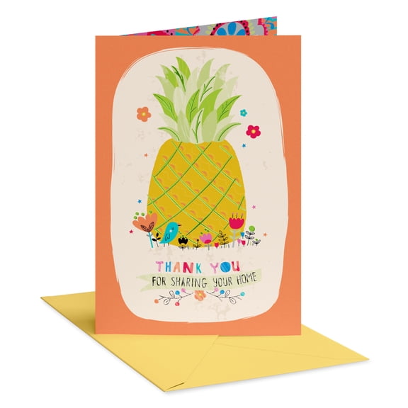 American Greetings Thank You Card for Hospitality (Pineapple Design)