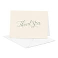 thumbnail image 1 of American Greetings Thank You Card Stationery Notes, Pink Script (50-Count), 1 of 4