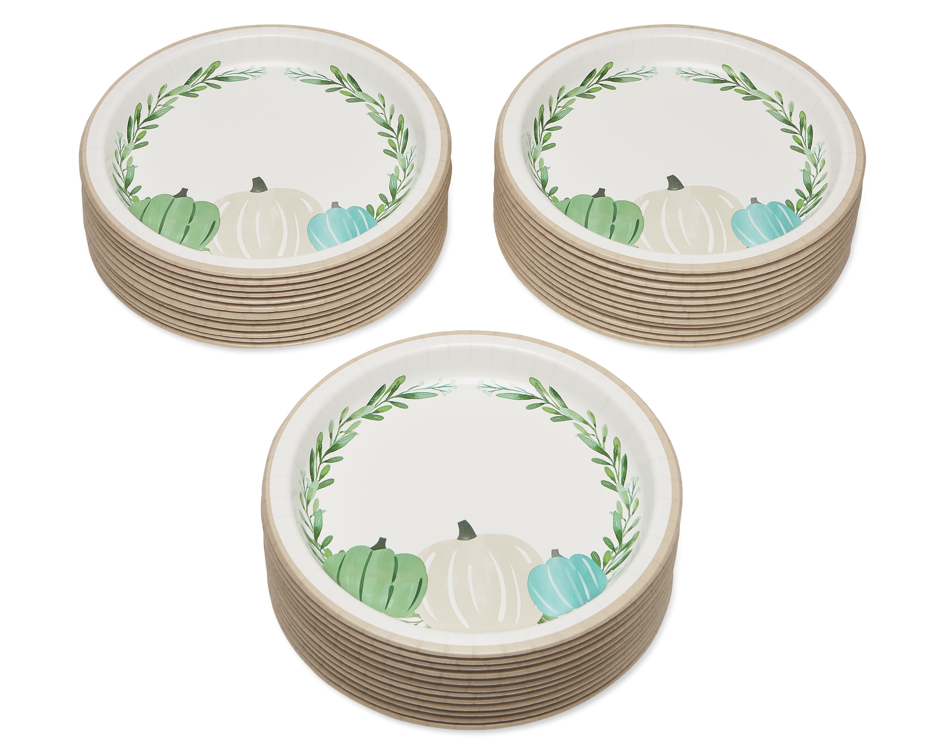 Glad Everyday Disposable Small Paper Plates with Holiday Mistletoe Design |  H