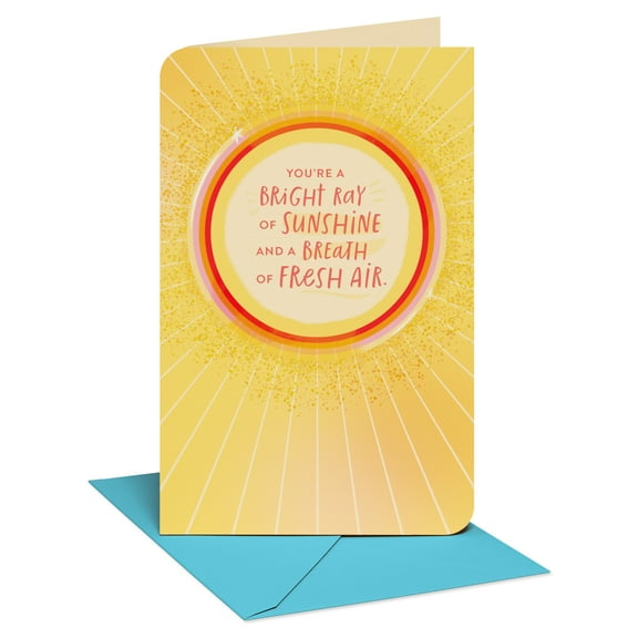 American Greetings Thinking of You Card for Friend (Bright Ray of Sunshine)